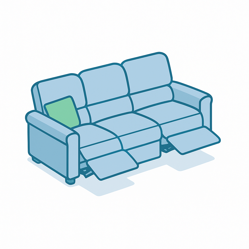 3 Seater Reclining Sofa