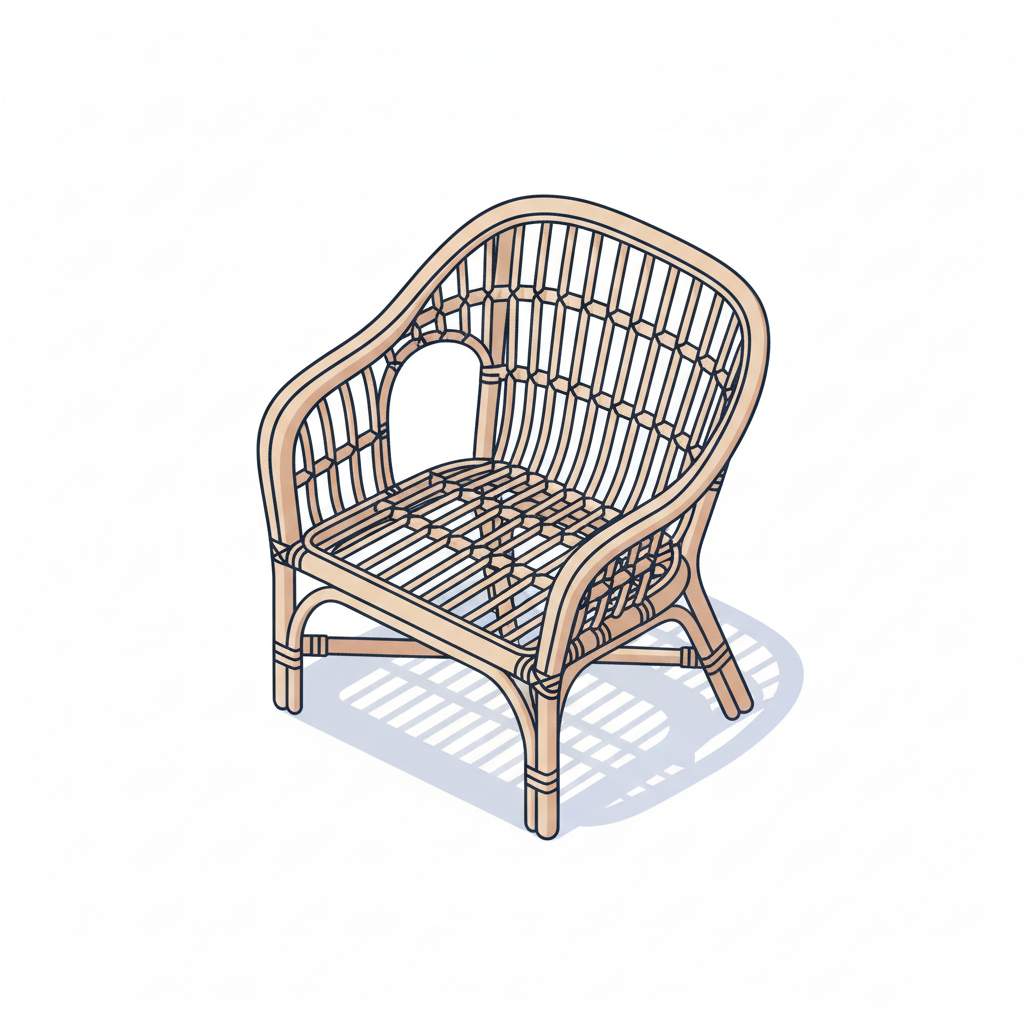 Rattan Armchair / Garden Chair