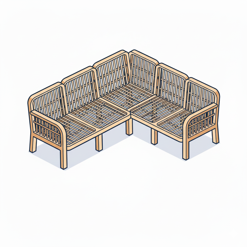 Rattan Corner Sofa / Garden Sofa