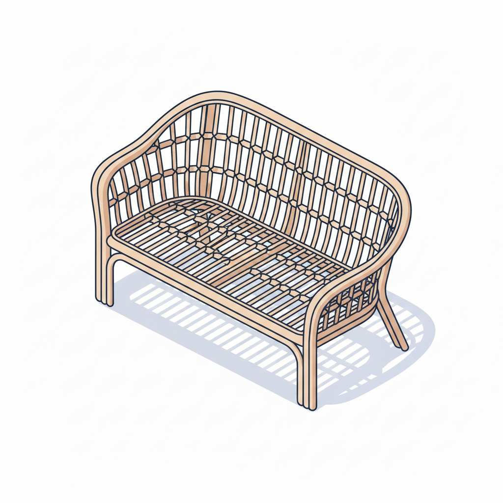 2 Seater Rattan / Garden Chair